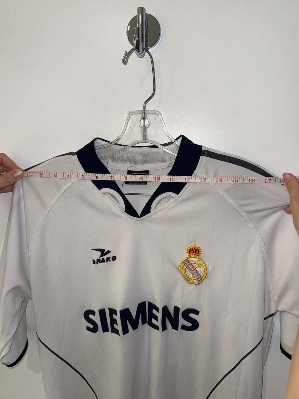 Drako Real Madrid Centennial Era Siemens Home Soccer Jersey Sz L - Picture 5 of 7